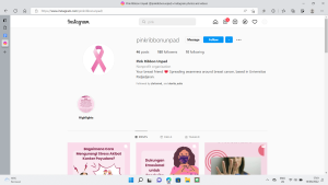 Instagram @pinkribbonunpad